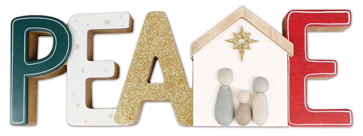 PEACE WOODEN ORNAMENT