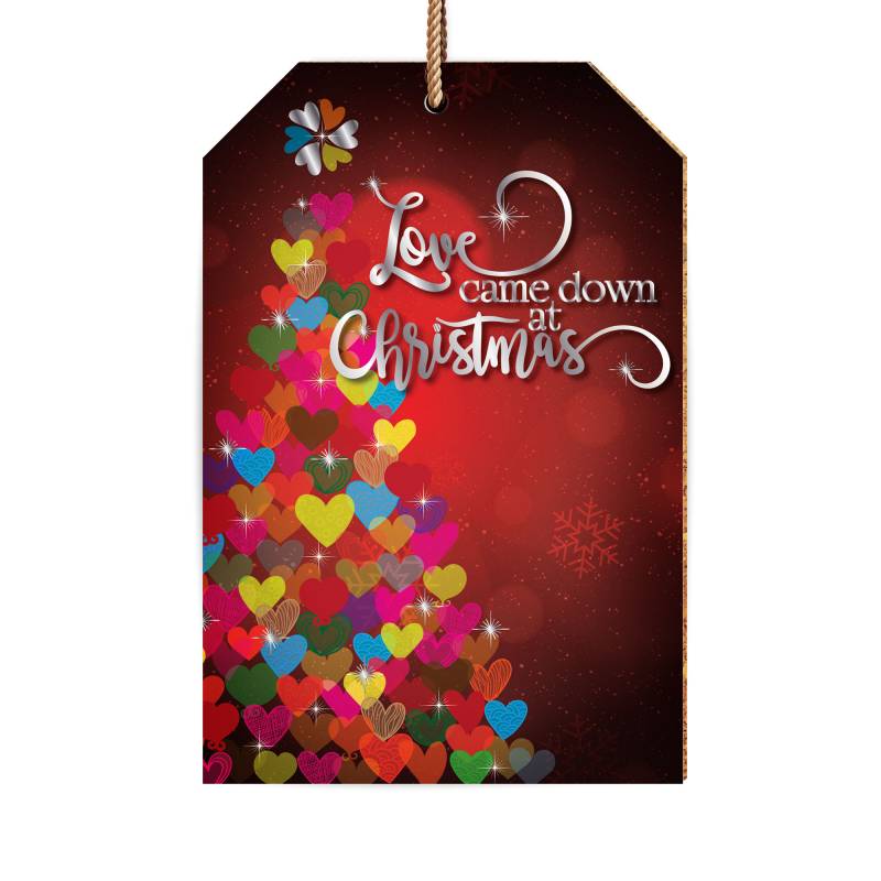 LOVE CAME DOWN CERAMIC CHRISTMAS DECORATION