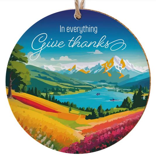 CERAMIC HANGING DECORATION GIVE THANKS