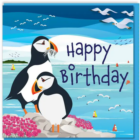 BIRTHDAY GREETING CARD PUFFIN
