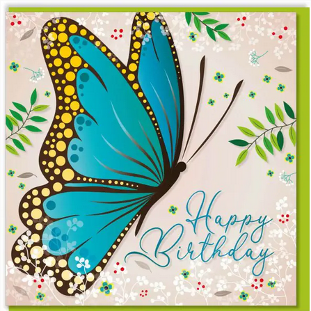 BIRTHDAY BUTTERFLY GREETING CARD BIRTHDAY BUTTERFLY GREETING CARD
