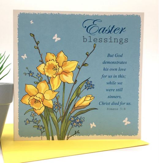 SPRING FLOWERS EASTER CARD PACK OF 5