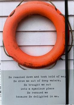 HE RESCUED ME LINED NOTEBOOK
