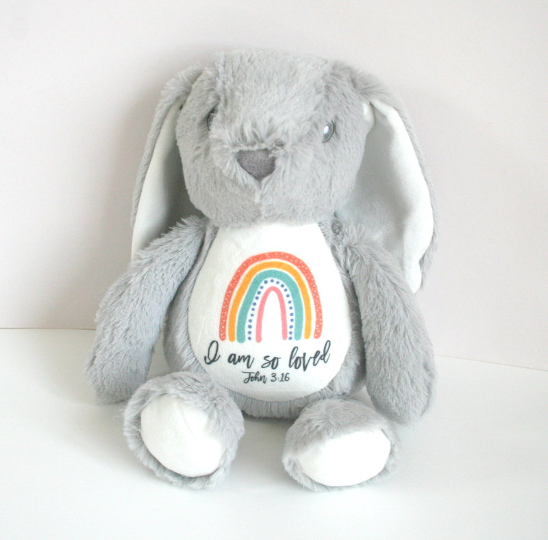 RABBIT SOFT TOY JOHN 3:16
