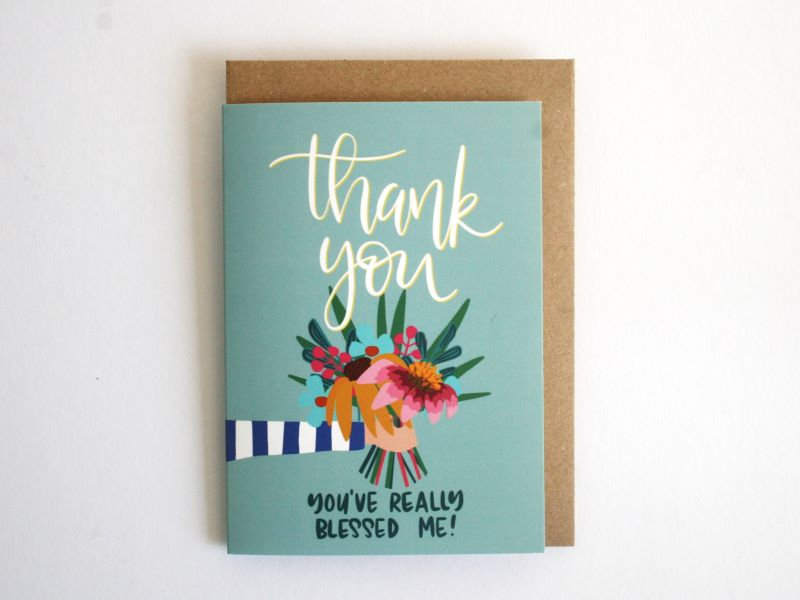 FLOWERS THANK YOU CARD
