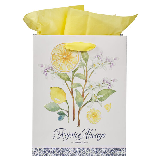 REJOICE ALWAYS MEDIUM GIFT BAG 