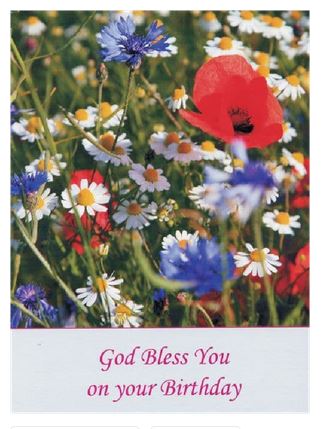 GOD BLESS YOU BIRTHDAY GREETINGS CARD