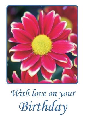 WITH LOVE BIRTHDAY GREETINGS CARD