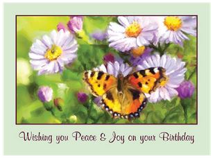 PEACE AND JOY BIRTHDAY GREETINGS CARD