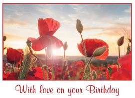 WITH LOVE BIRTHDAY GREETINGS CARD