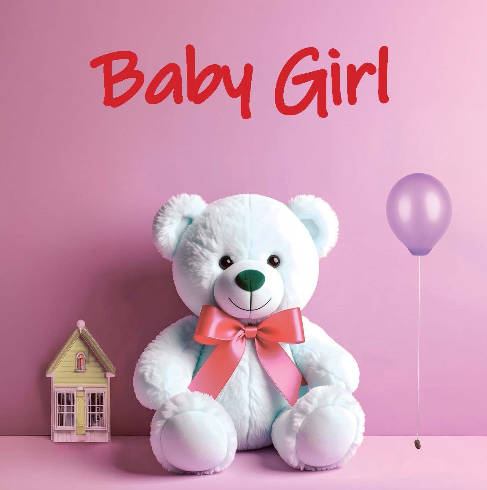 NEW BABY GIRL GREETINGS CARD