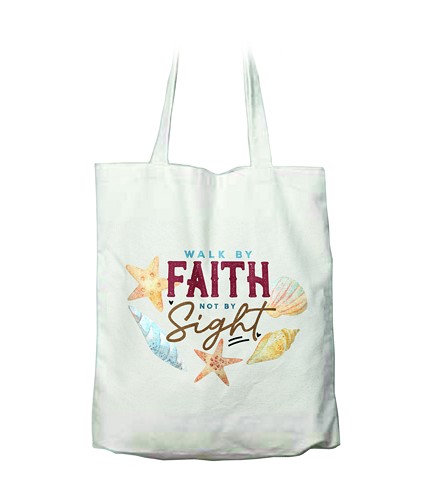 WALK BY FAITH NOT BY SIGHT TOTE BAG