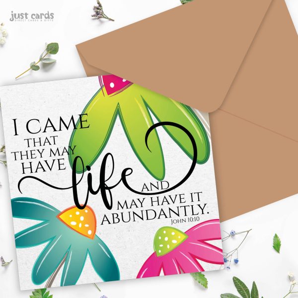 ABUNDANT LIFE SEEDED GREETING CARD 