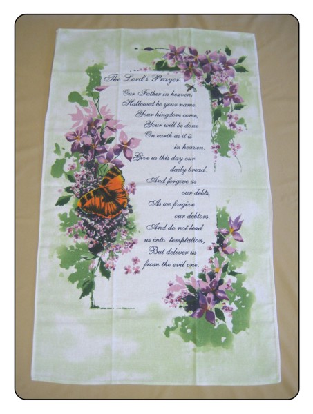 TEA TOWEL THE LORDS PRAYER