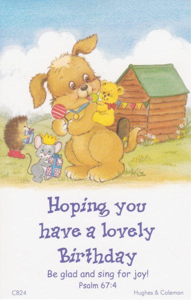 BIRTHDAY POSTCARD PACKET PUPPY DOG PACK OF 12