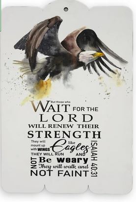 THOSE WHO WAIT ON THE LORD - ISAIAH 40:31 WALL PLAQUE 