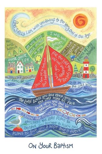 HANNAH DUNNETT SAILING BOAT BAPTISM CARD
