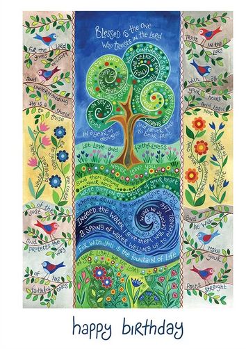 HANNAH DUNNETT TREE BIRTHDAY CARD