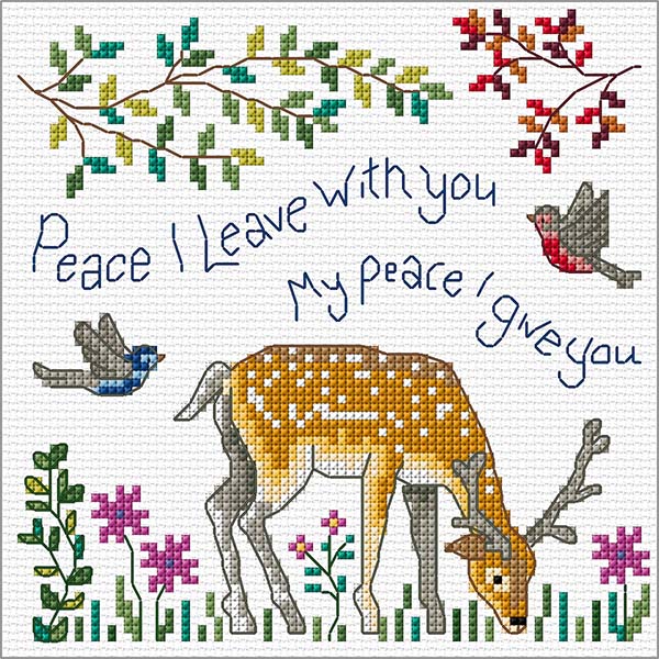 HANNAH DUNNETT CROSS STITCH PATTERN DO NOT LET YOUR HEARTS BE TROUBLED 