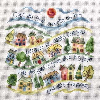 HANNAH DUNNETT CROSS STITCH PATTERN HE CARES FOR YOU
