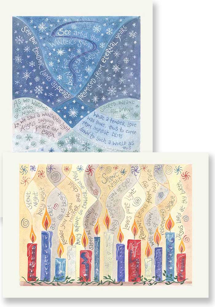HANNAH DUNNETT SILENT NIGHT AND SEE AMID CHRISTMAS CARD