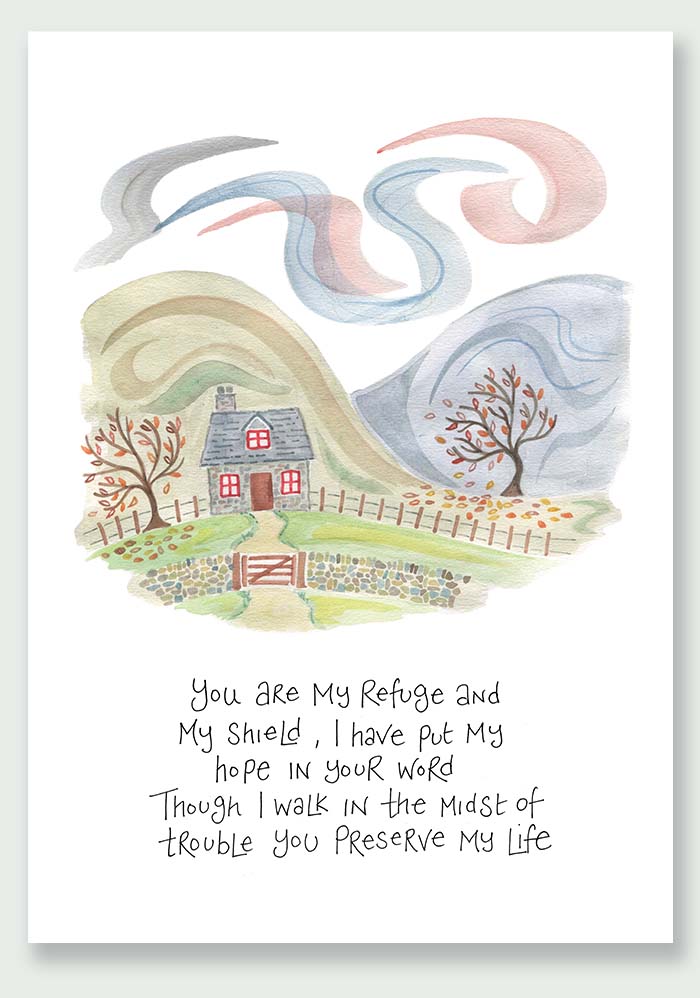 YOU ARE MY REFUGE HANNAH DUNNETT PRINT