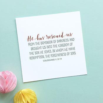 HE HAS RESCUED US EASTER CARD