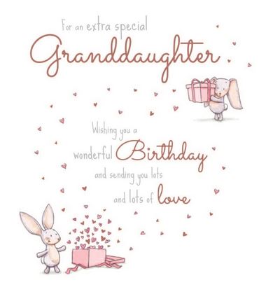 GRANDDAUGHTER BIRTHDAY CARD