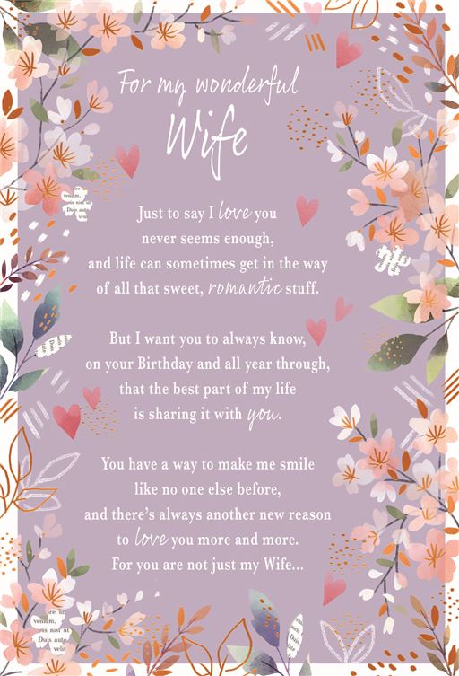 WIFE BIRTHDAY CARD