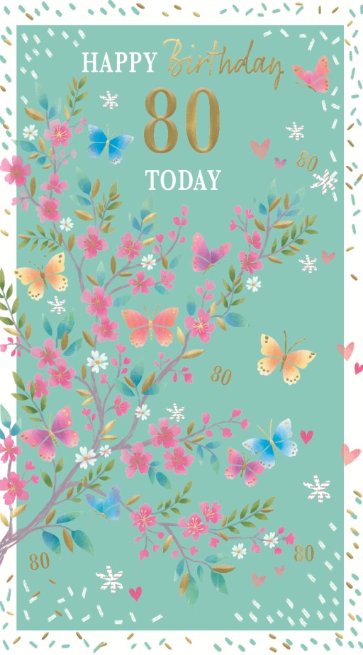 80TH BIRTHDAY CARD
