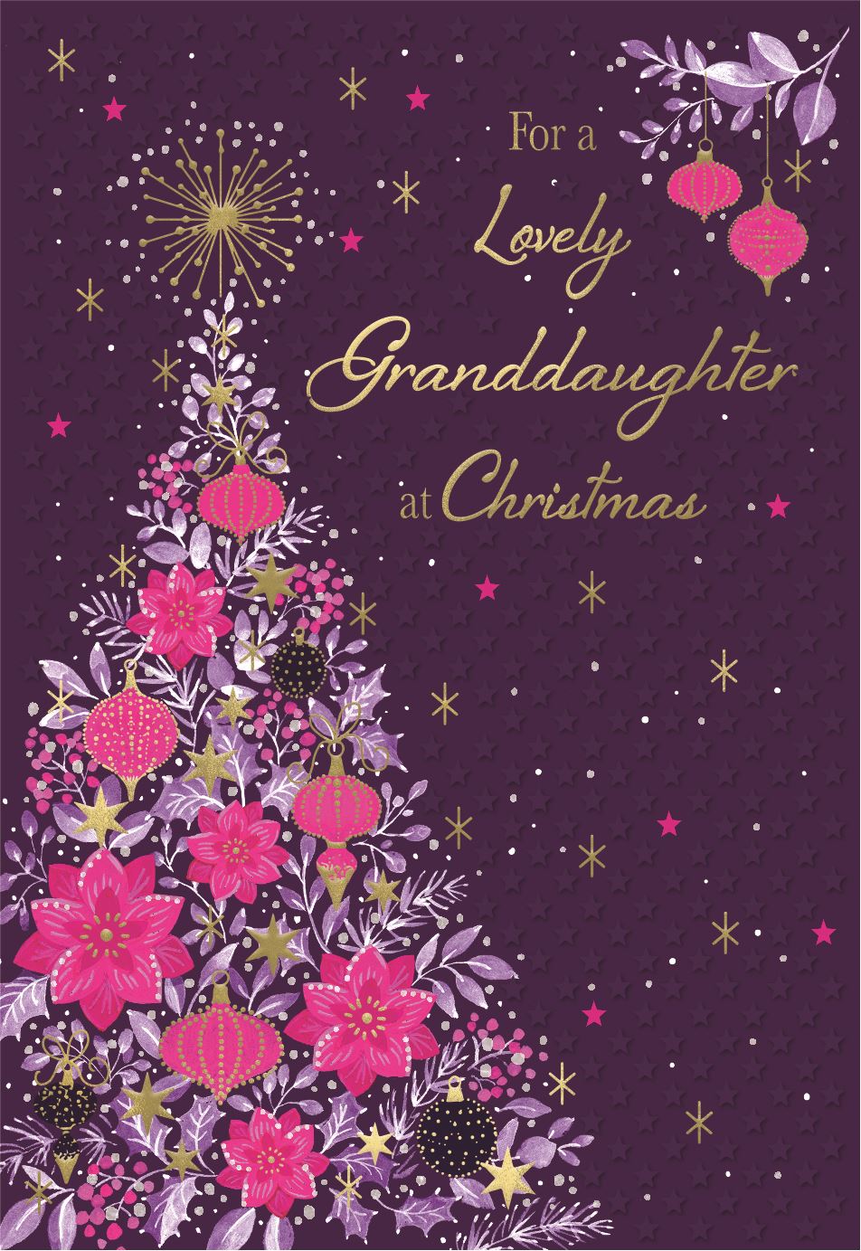 GRANDDAUGHTER CHRISTMAS CARD