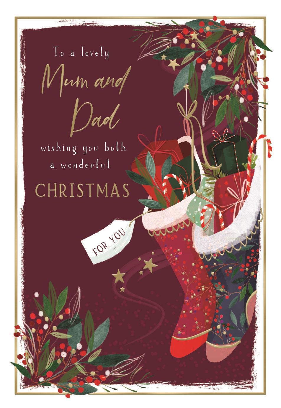 MUM AND DAD CHRISTMAS CARD