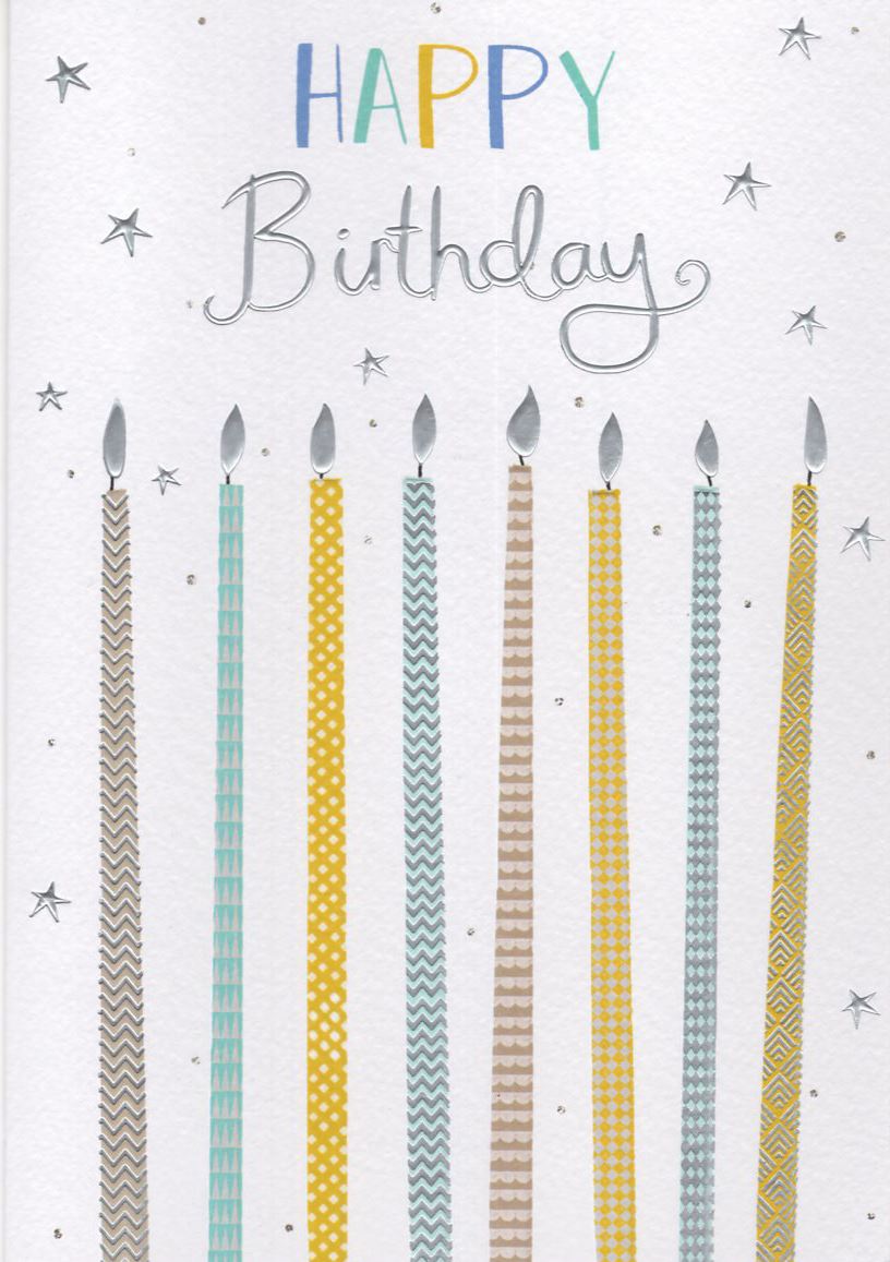 HAPPY BIRTHDAY CANDLES CARD