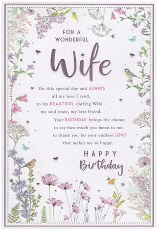 WIFE BIRTHDAY CARD