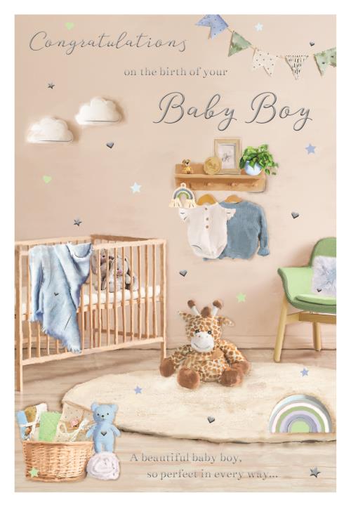 NEW BABY BOY CARD