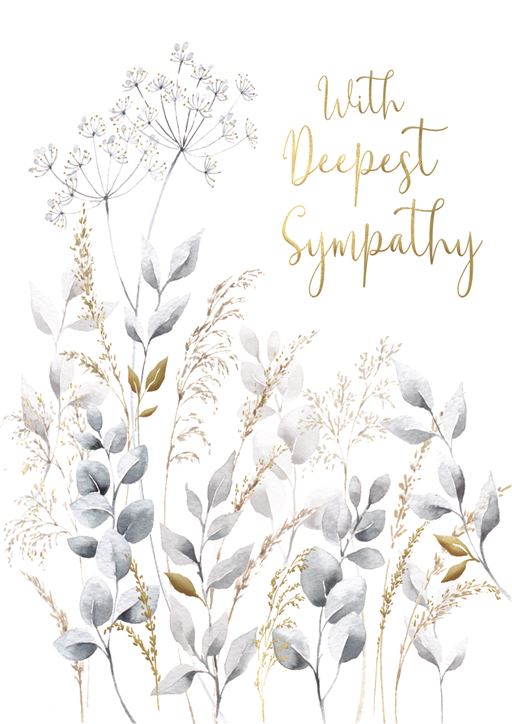 WITH DEEPEST SYMPATHY GREETINGS CARD