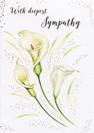 WITH DEEPEST SYMPATHY GREETINGS CARD