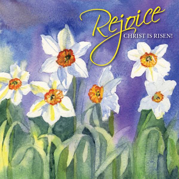 REJOICE CHRIST IS RISEN EASTER CARDS PACK OF 5