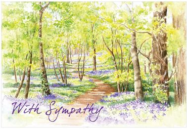 WITH SYMPATHY FOREST GREETING CARD