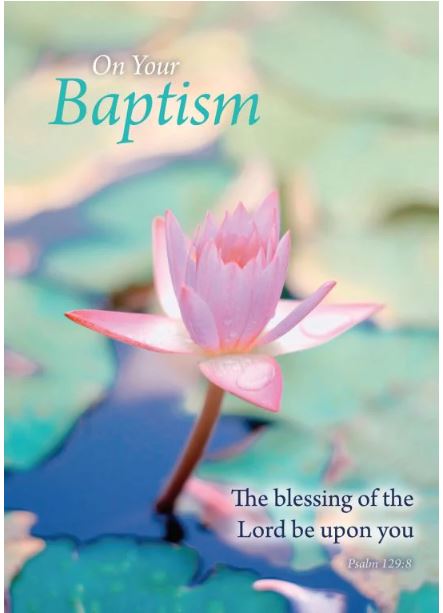 ON YOUR BAPTISM FLORAL GREETING CARD 