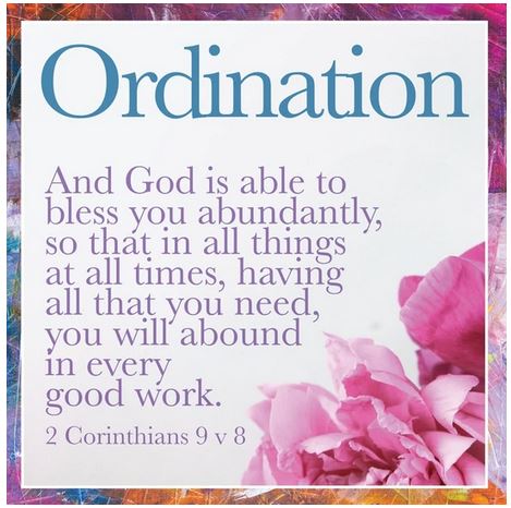 ORDINATION CARD
