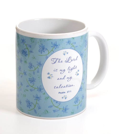 PSALM 27:1 BLUEBELLS MUG