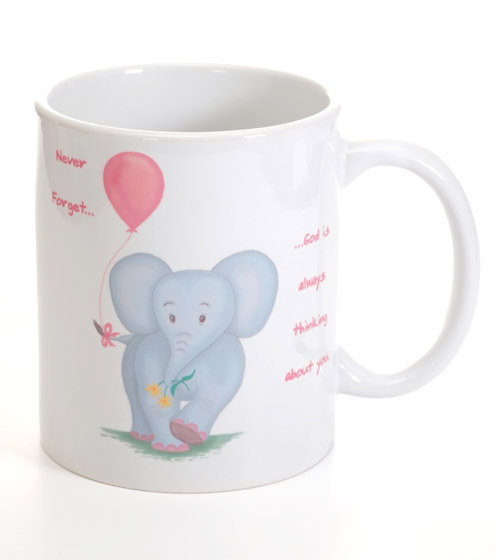 MUG ELEPHANT GOD IS ALWAYS THINKING ABOUT YOU