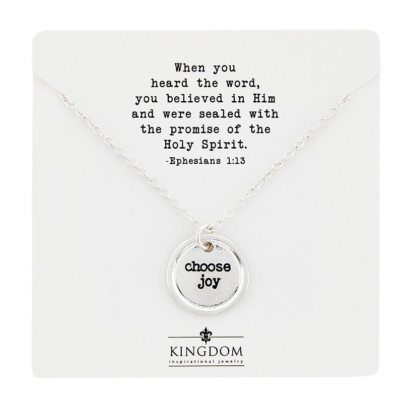 SEALED IN FAITH CHOOSE JOY NECKLACE