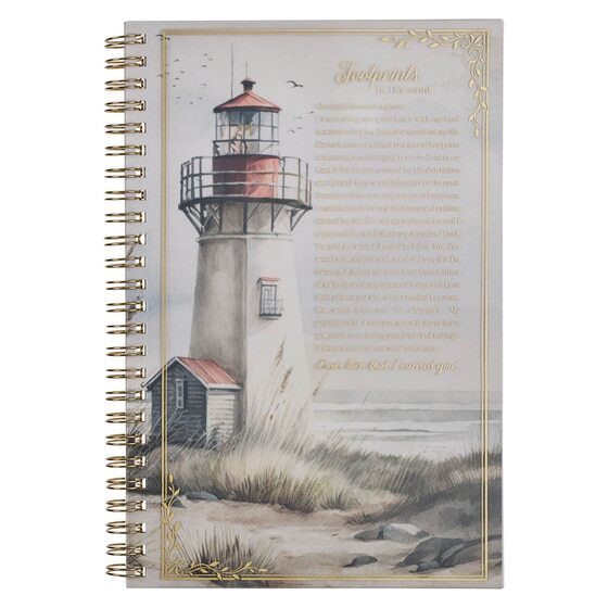 JOURNAL WIREBOUND LIGHTHOUSE FOOTPRINTS