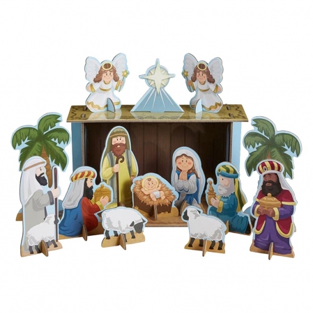 CHIPBOARD NATIVITY SET