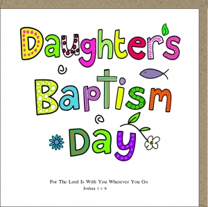 GREETINGS CARD - DAUGHTERS BAPTISM DAY