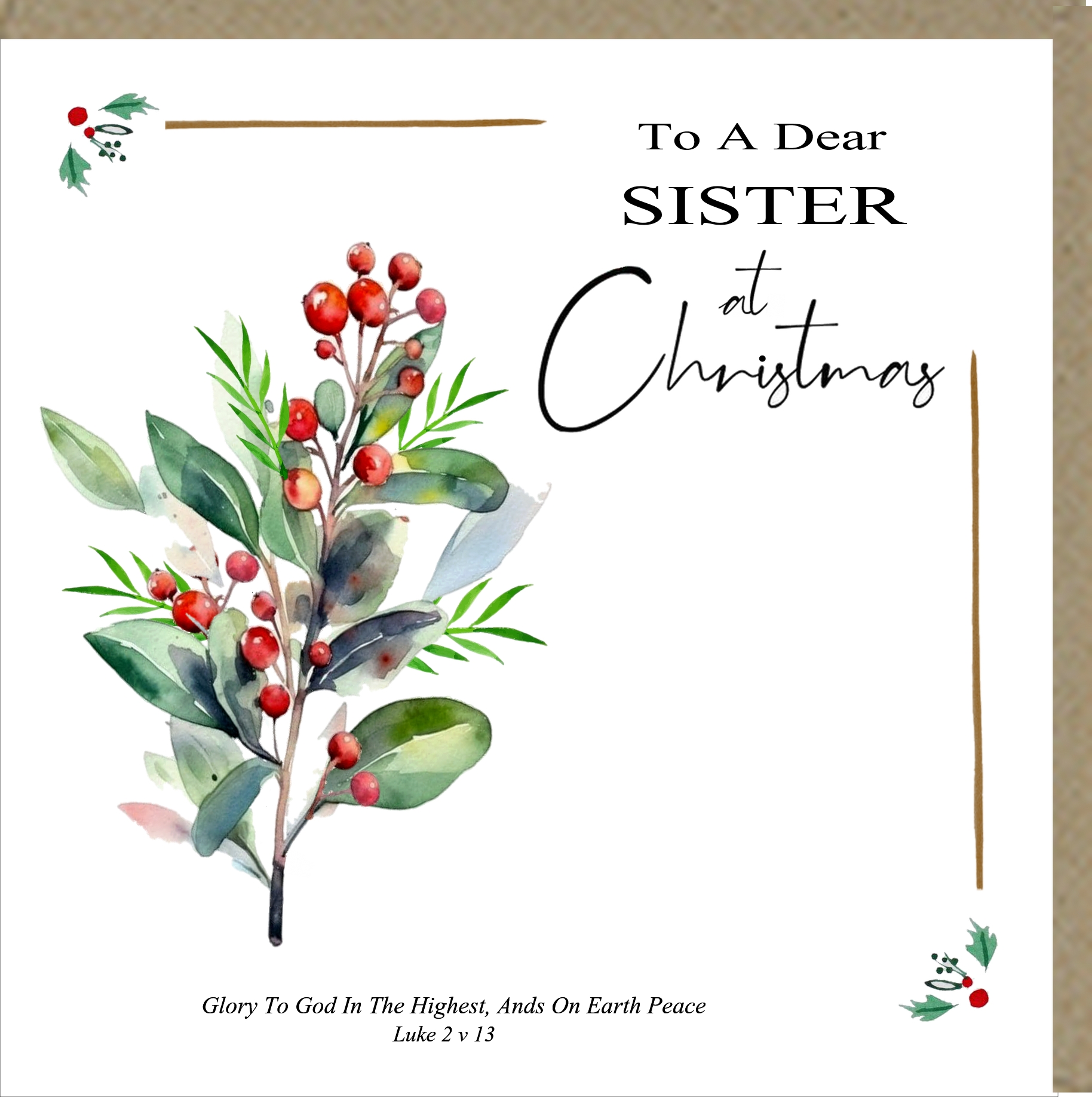 SISTER CHRISTMAS CARD