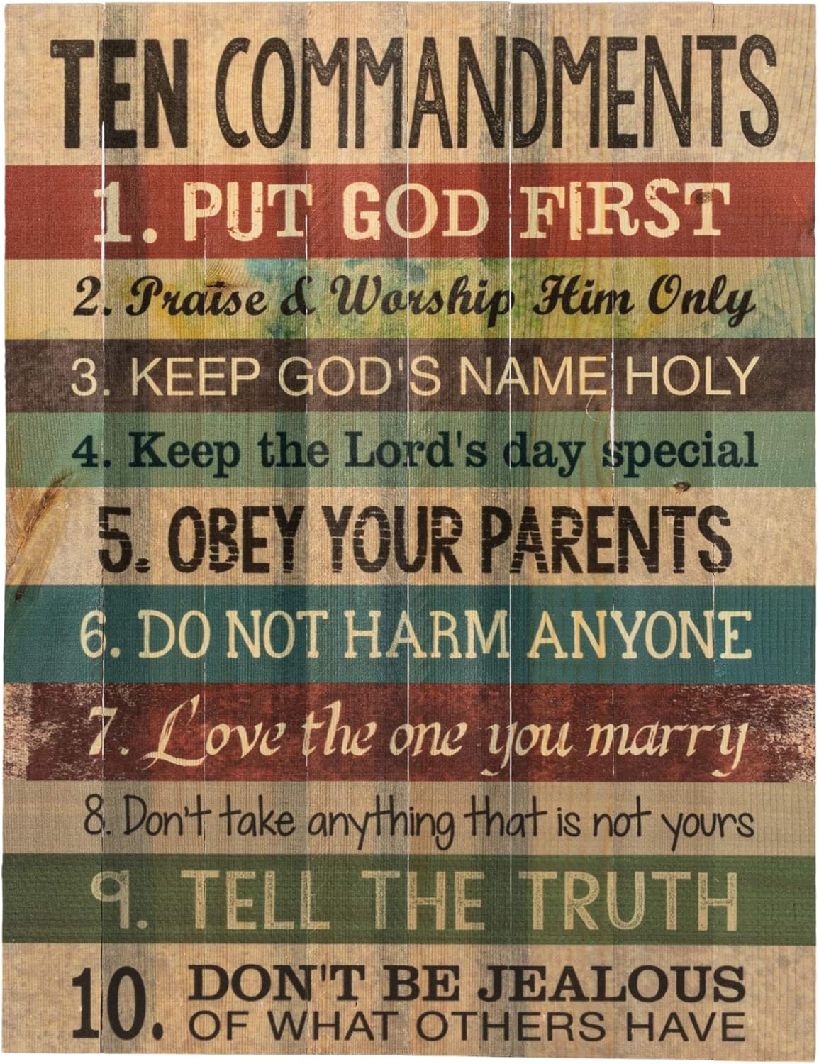 TEN COMMANDMENTS PLAQUE