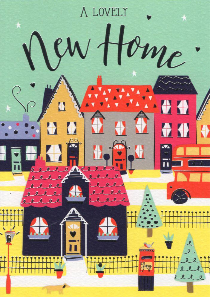 NEW HOME HOUSES GREETING CARD